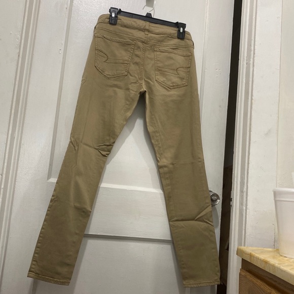 American Eagle khaki jeggings size 10 stretch - Picture 2 of 4